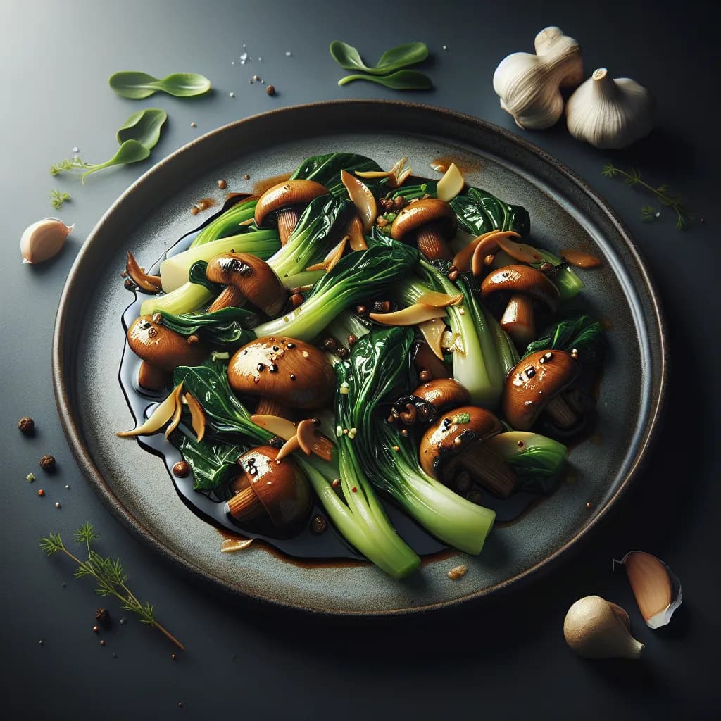 Champignons et Pakchoï Sautés