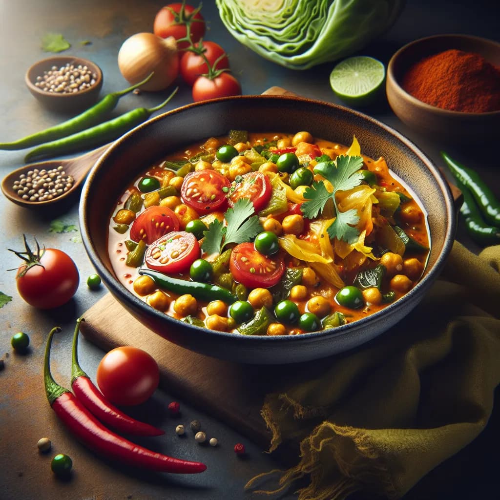 Chana Dal and Cabbage Curry