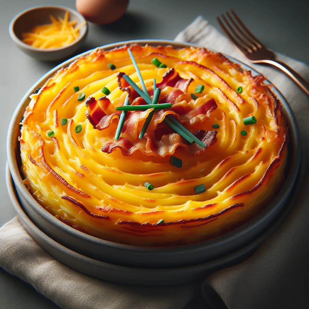 Cheddar and Bacon Potato Gratin