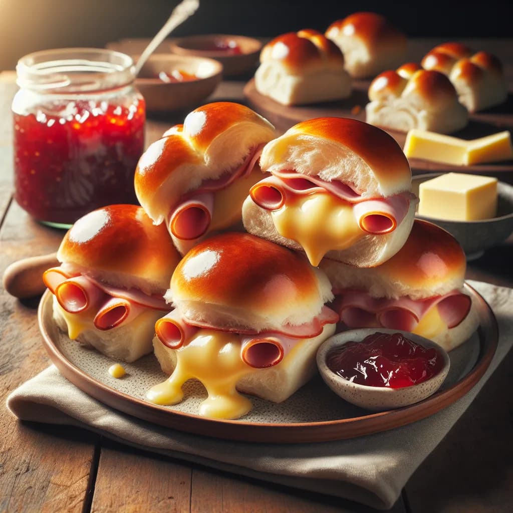 Cheese and Ham Breakfast Rolls