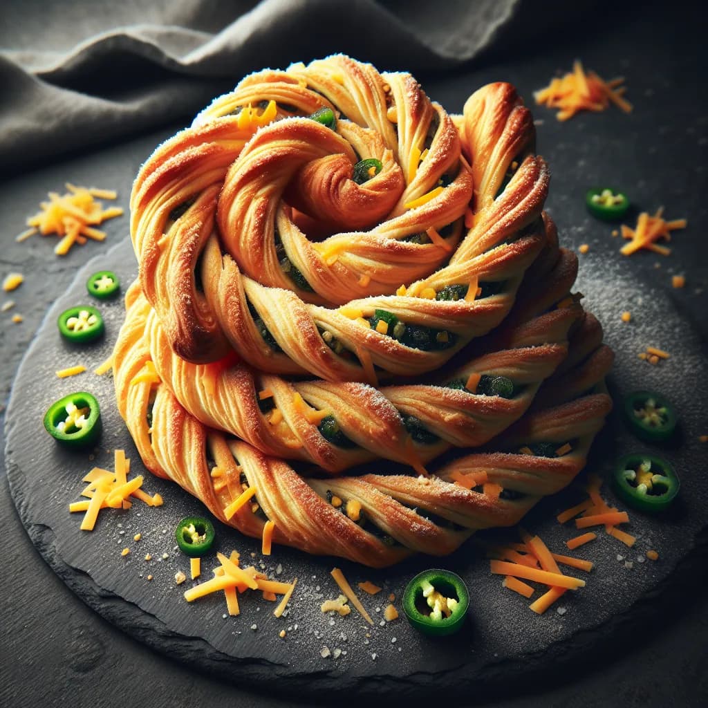 Cheese and Jalapeño Pastry Twists