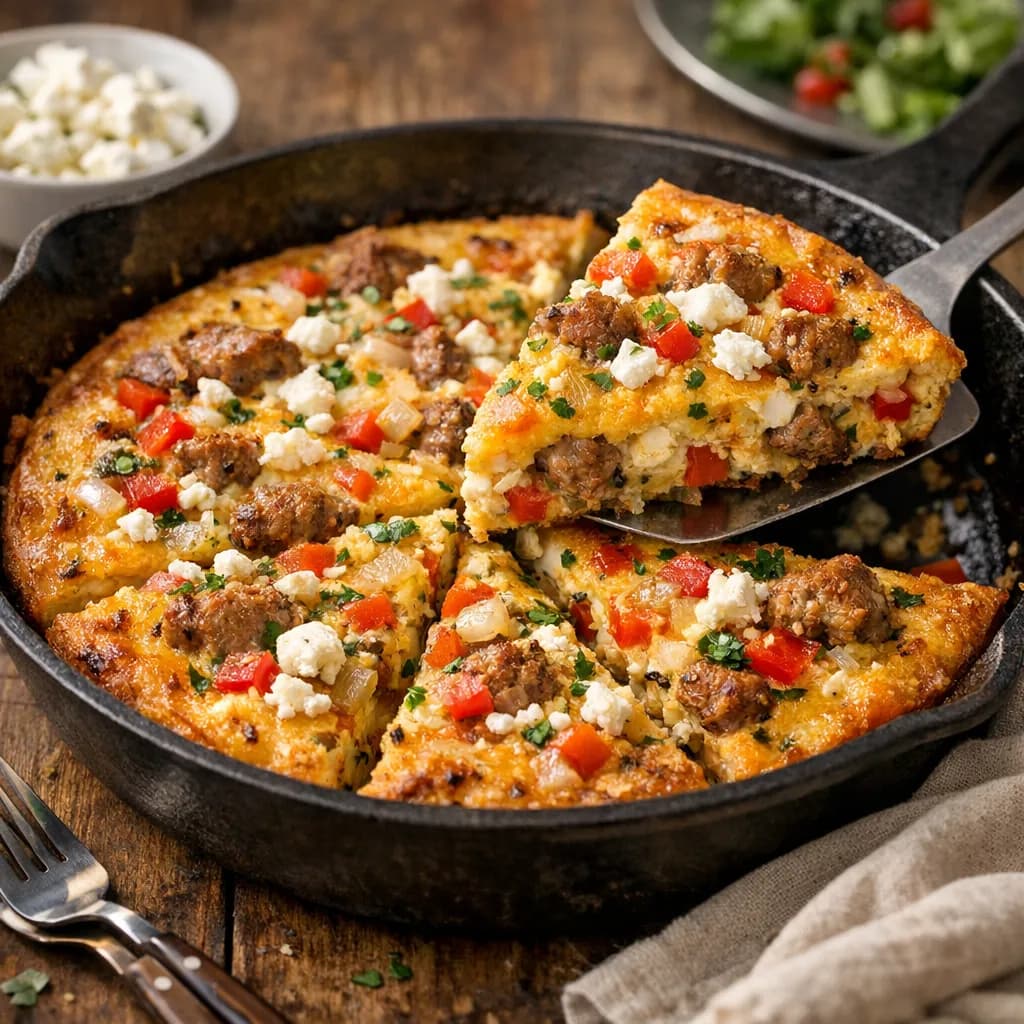 Cheese and Meat Frittata