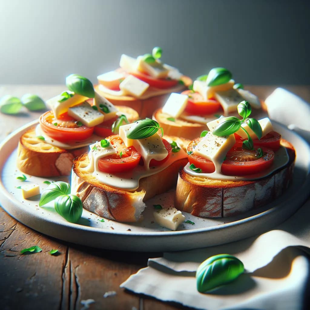 Cheese and Tomato Bruschetta