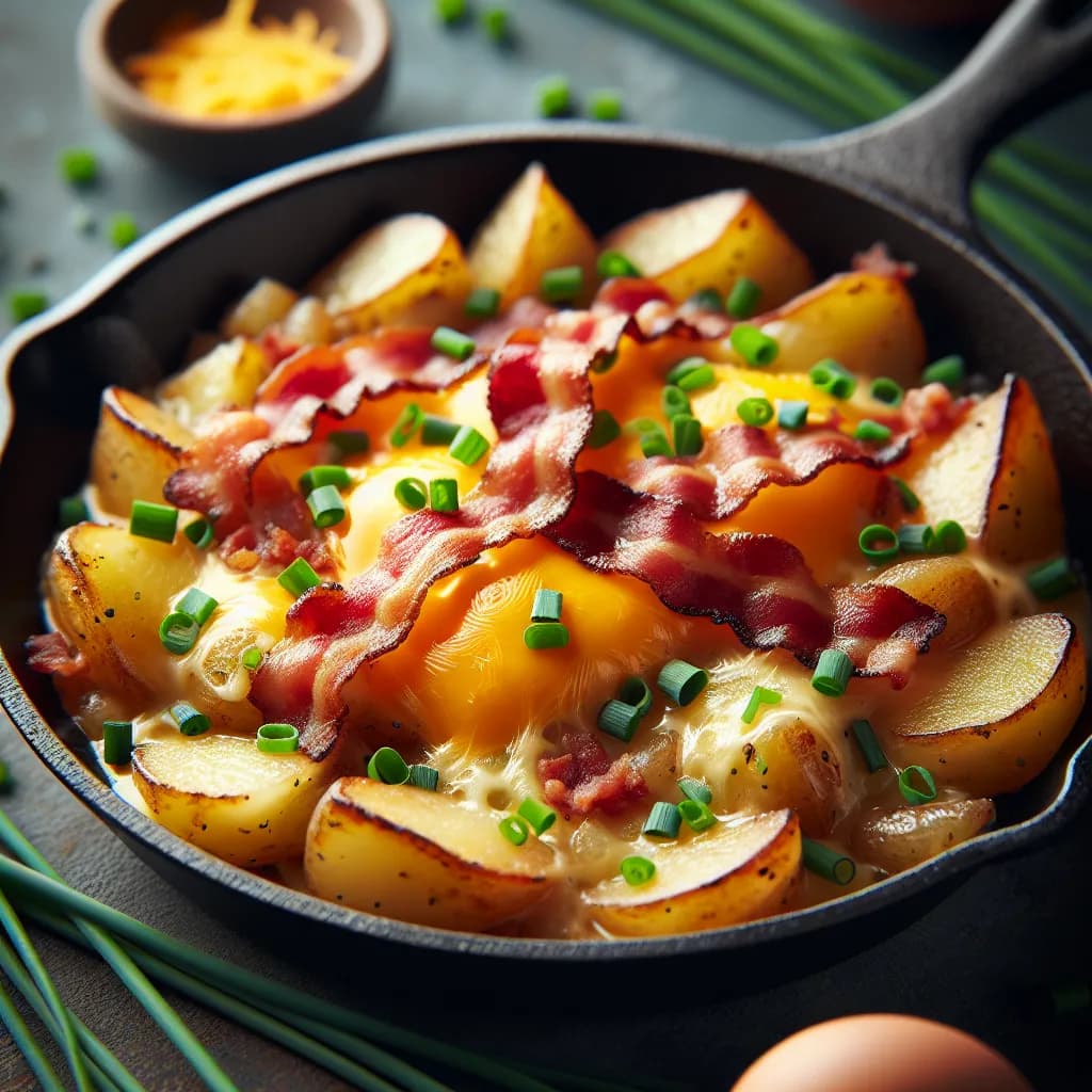 Cheesy Bacon Potato Skillet