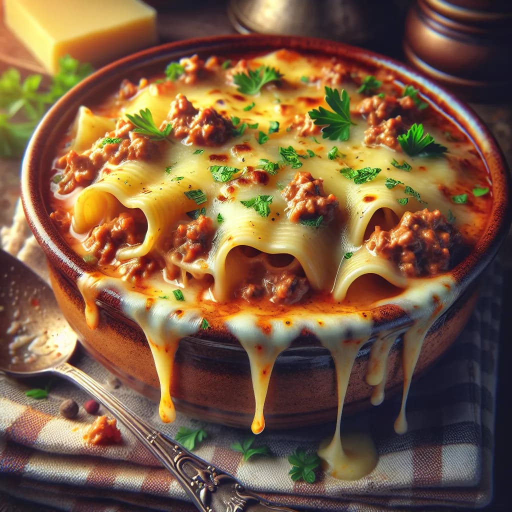 Cheesy Beef Lasagna Soup