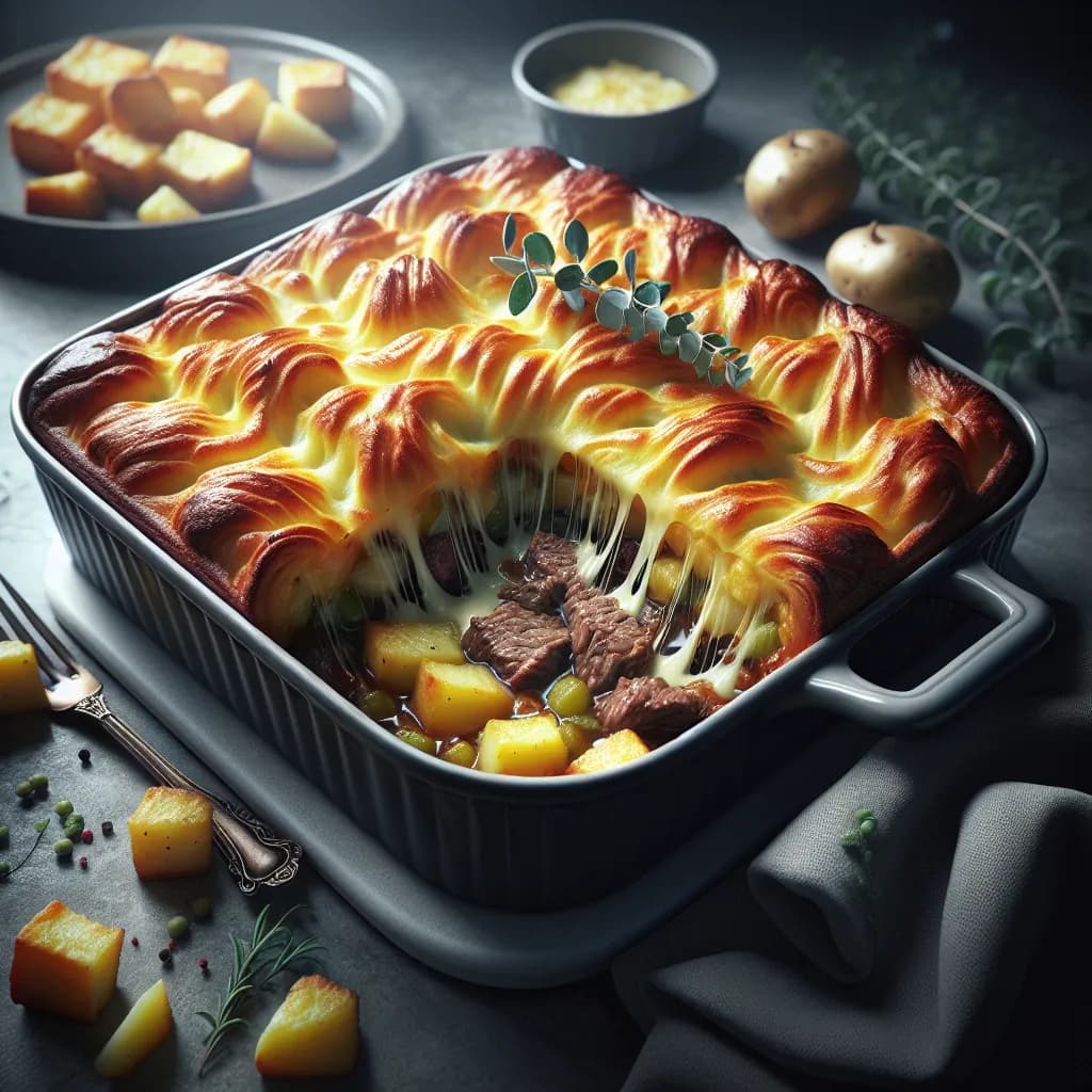 Cheesy Beef and Potato Bake