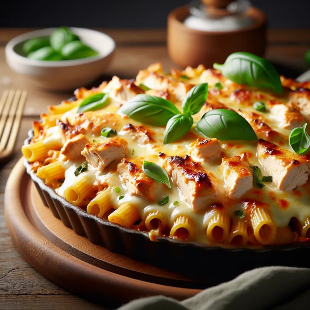 Cheesy Chicken Pasta Bake