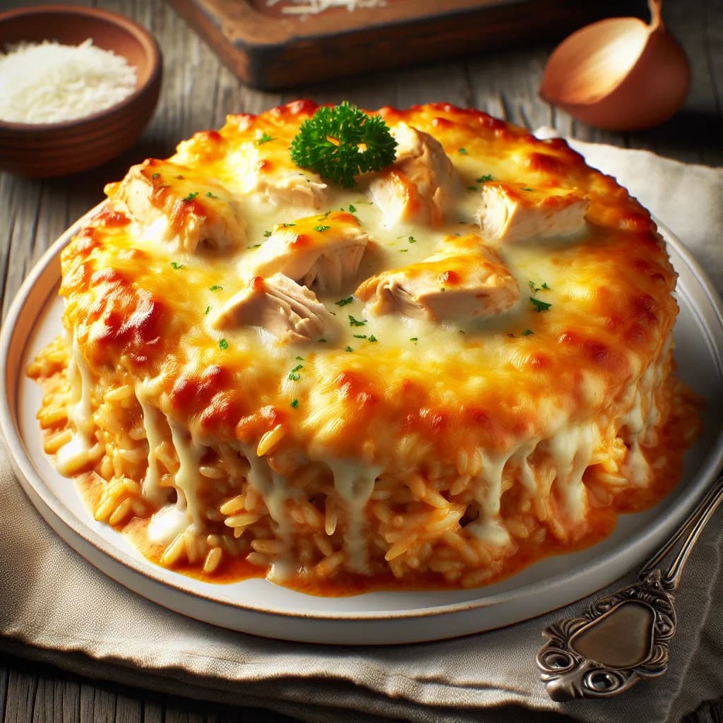 Cheesy Chicken Rice Casserole