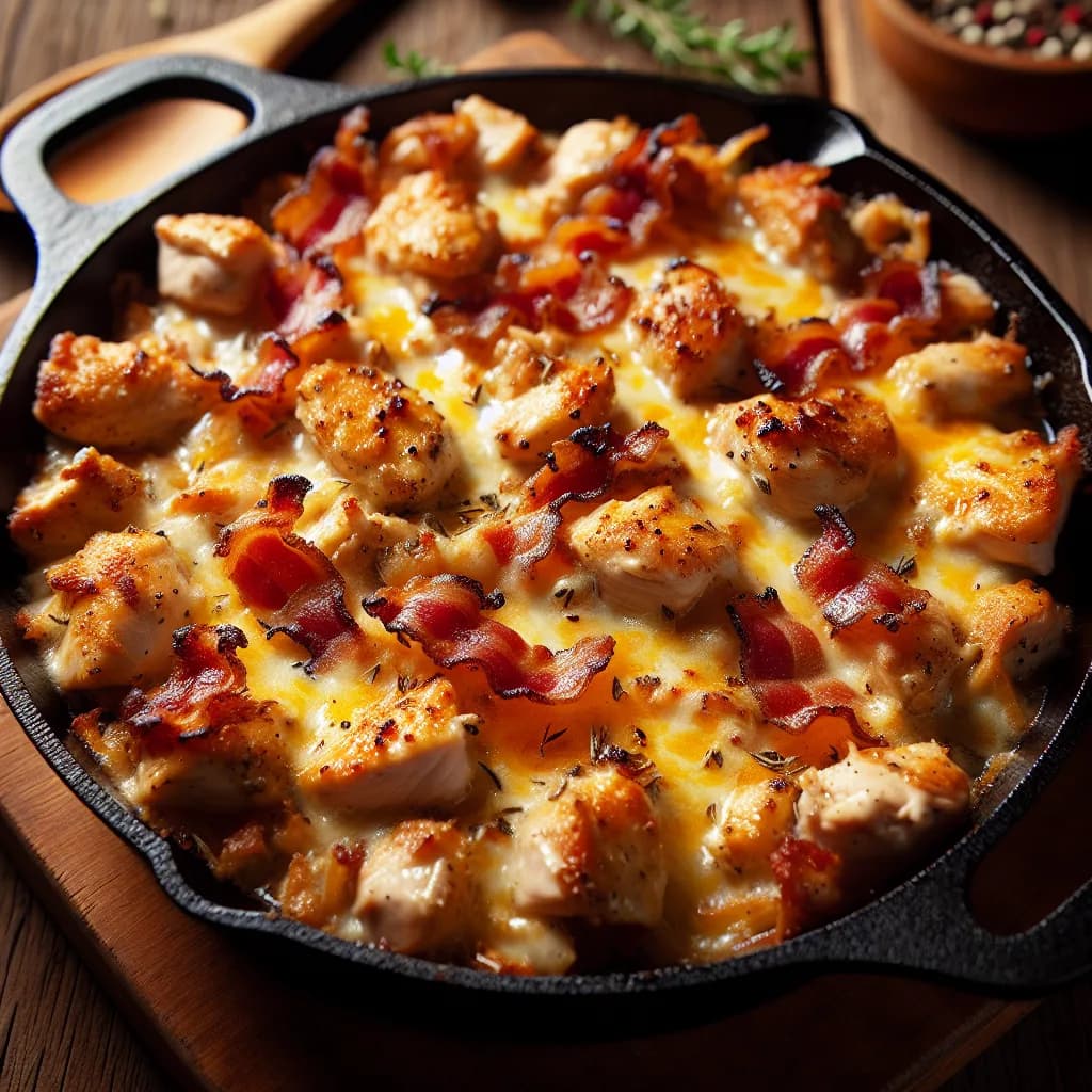 Cheesy Chicken and Bacon Skillet