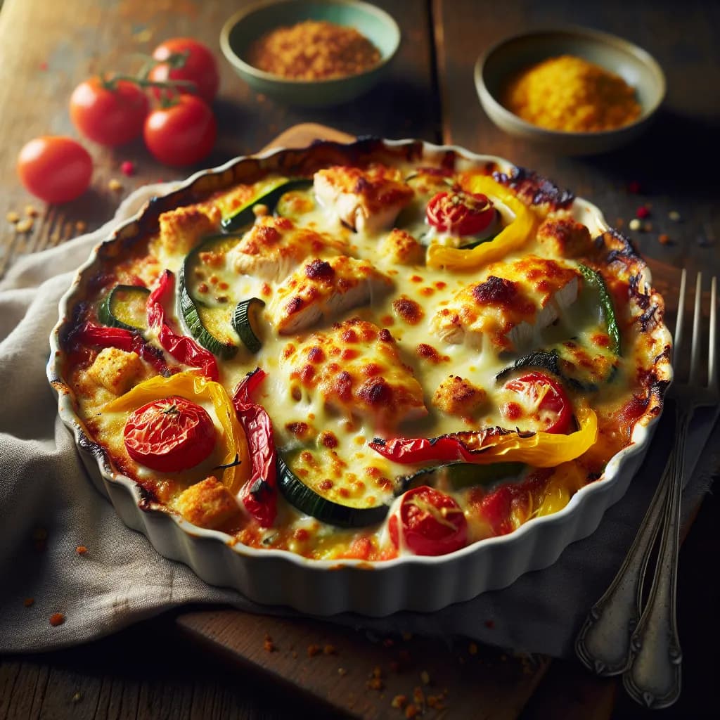 Cheesy Chicken and Vegetable Bake
