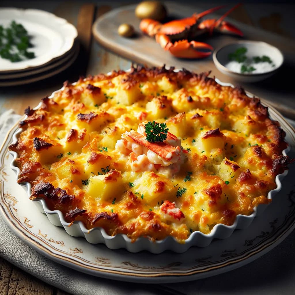 Cheesy Crab Potato Bake