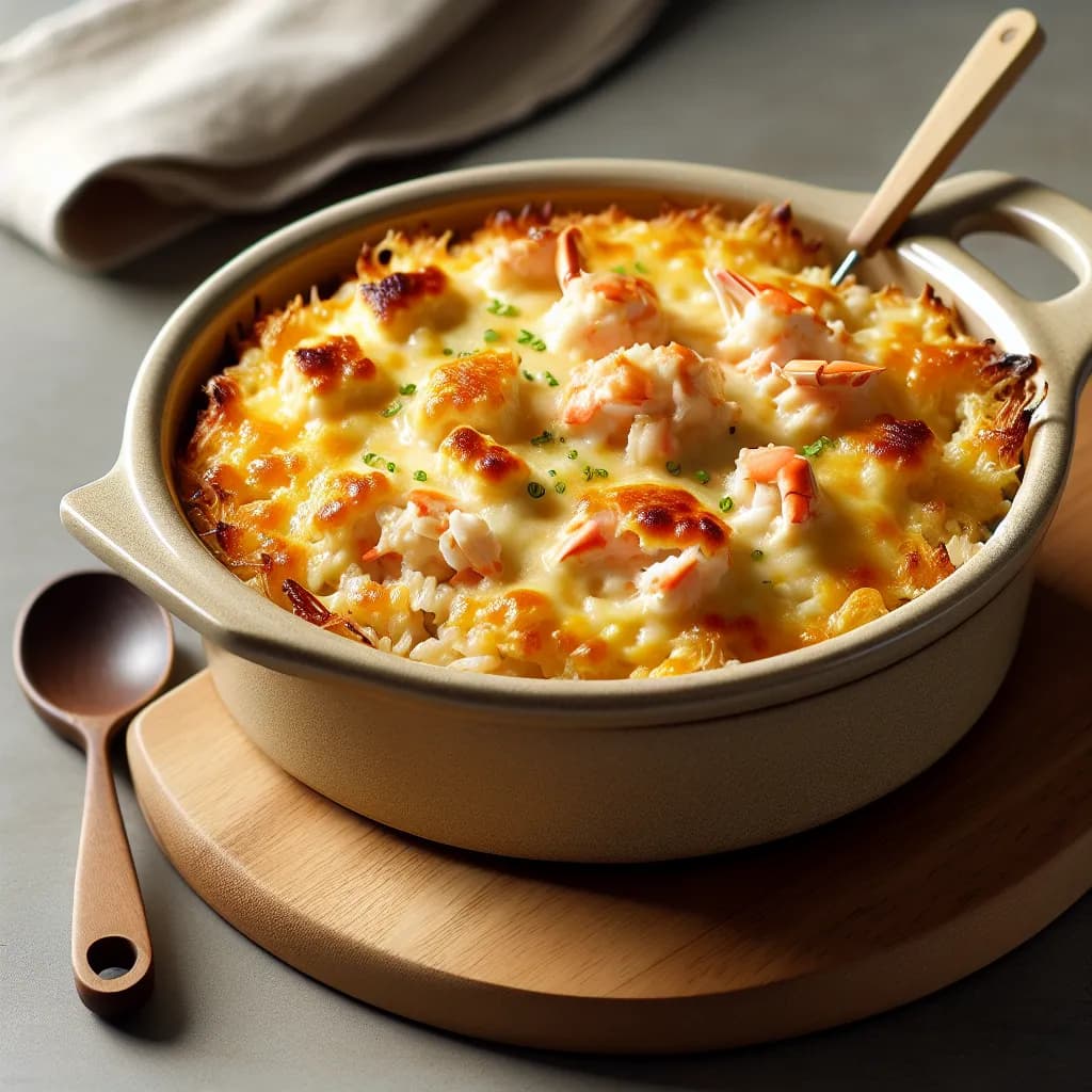 Cheesy Crab Rice Casserole