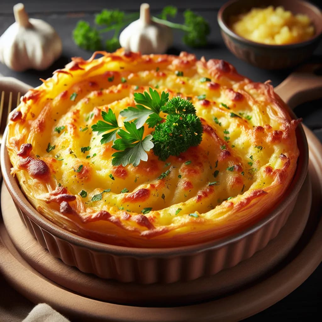 Cheesy Garlic Potato Bake