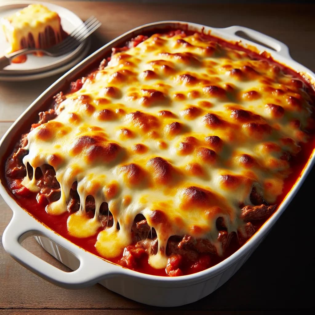 Cheesy Marinara Beef Bake