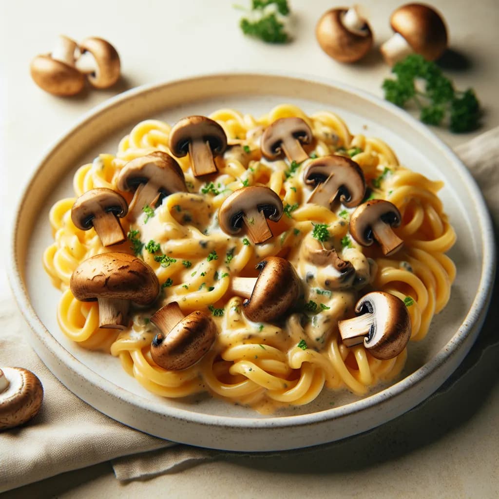 Cheesy Mushroom Pasta