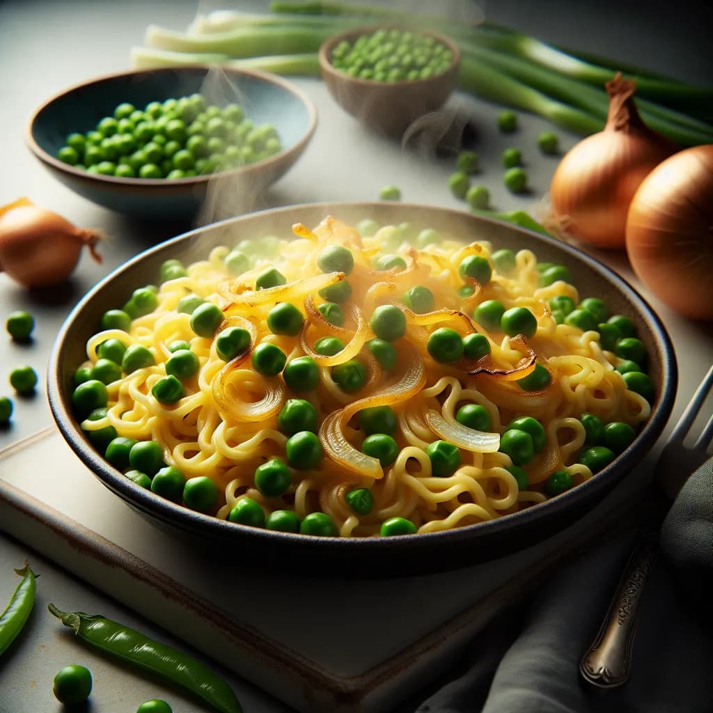 Cheesy Pea Noodles