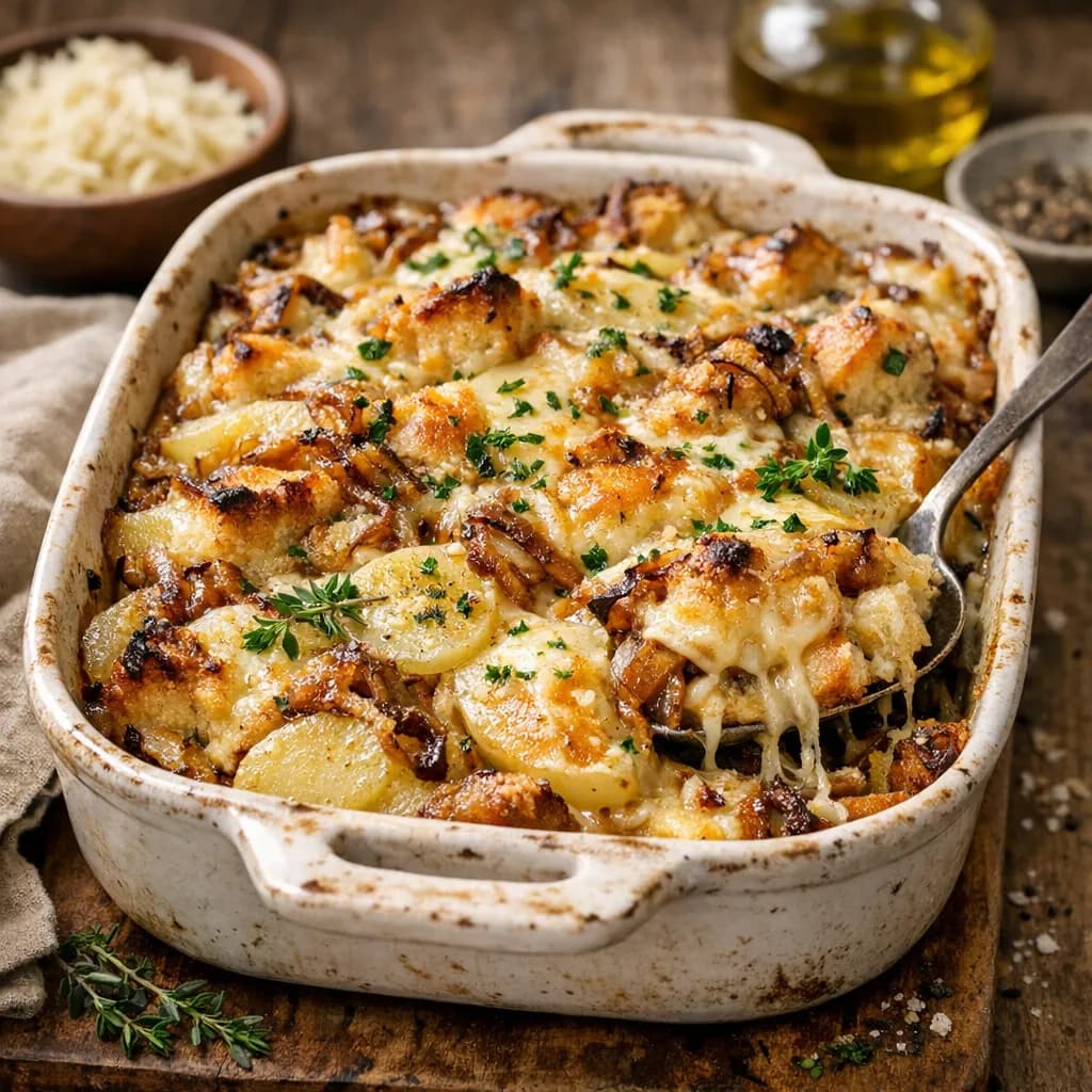 Cheesy Potato Bread Bake