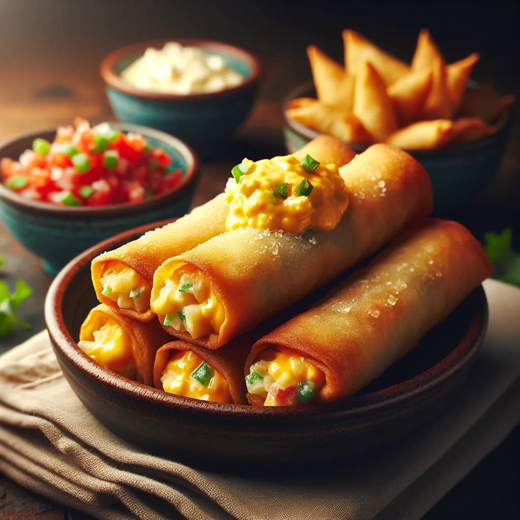 Cheesy Potato Spring Rolls