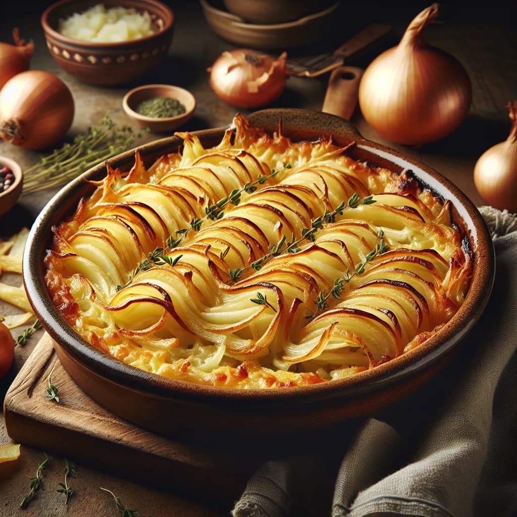 Cheesy Potato and Onion Bake