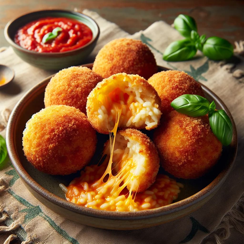 Cheesy Rice Balls (Arancini)