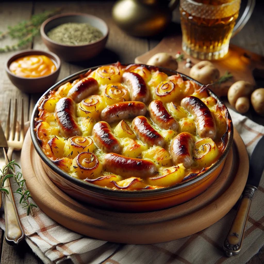 Cheesy Sausage and Potato Bake