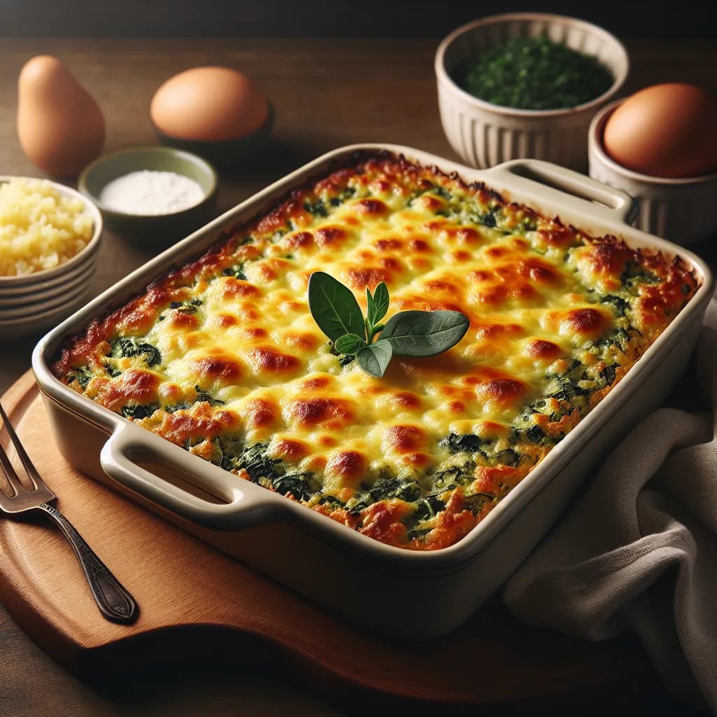 Cheesy Spinach Rice Casserole