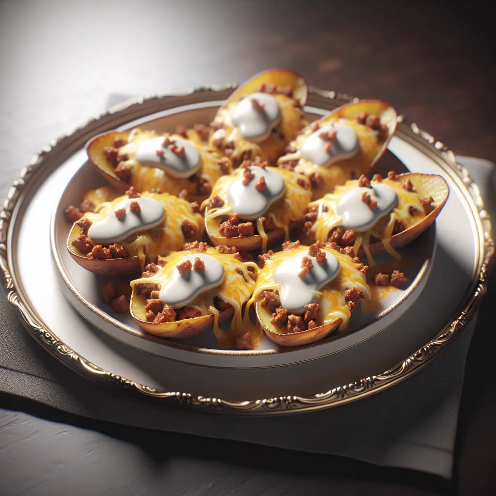 Cheesy Taco Potato Skins