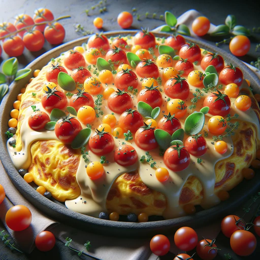 Cheesy Tomato Omelette