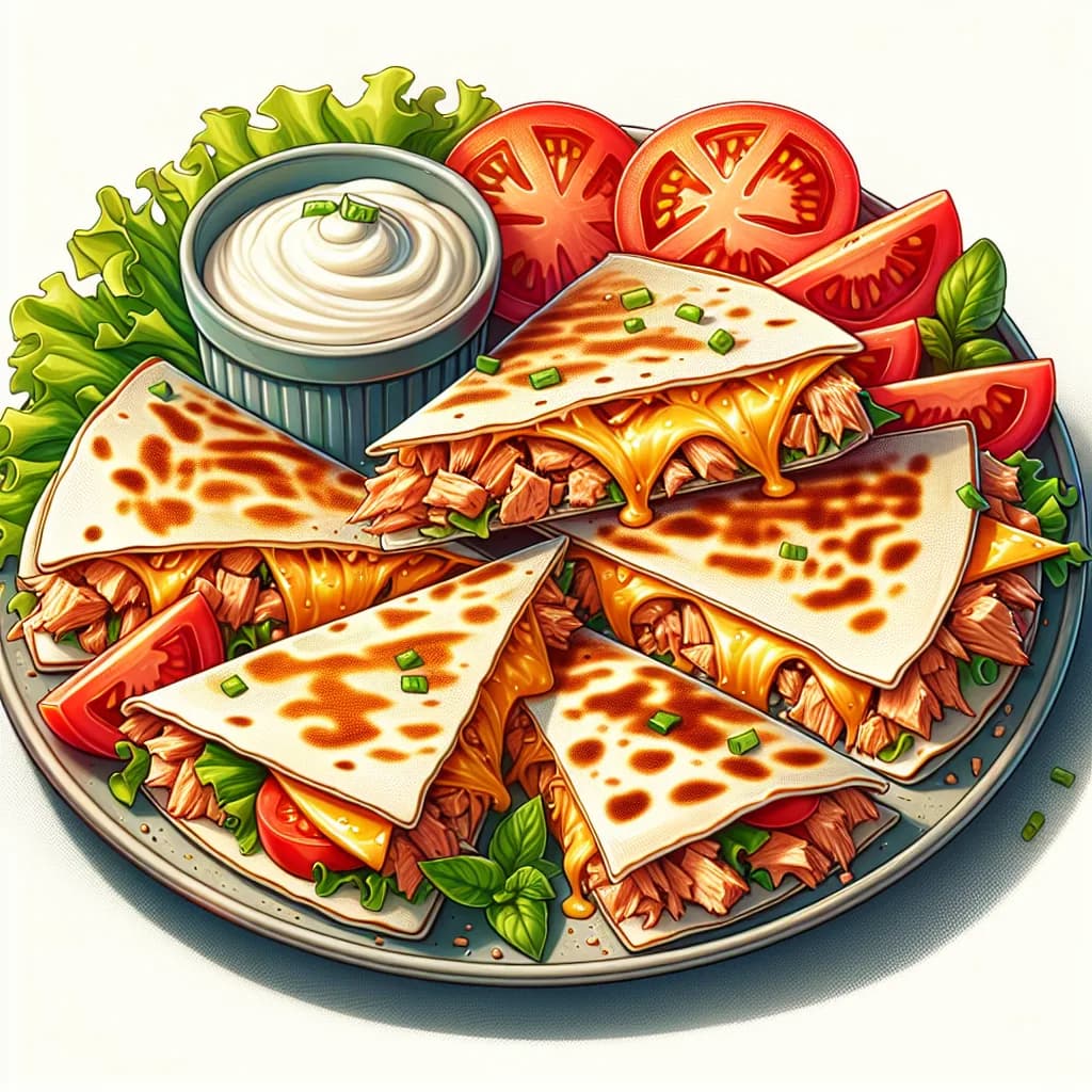 Cheesy Tuna Quesadillas