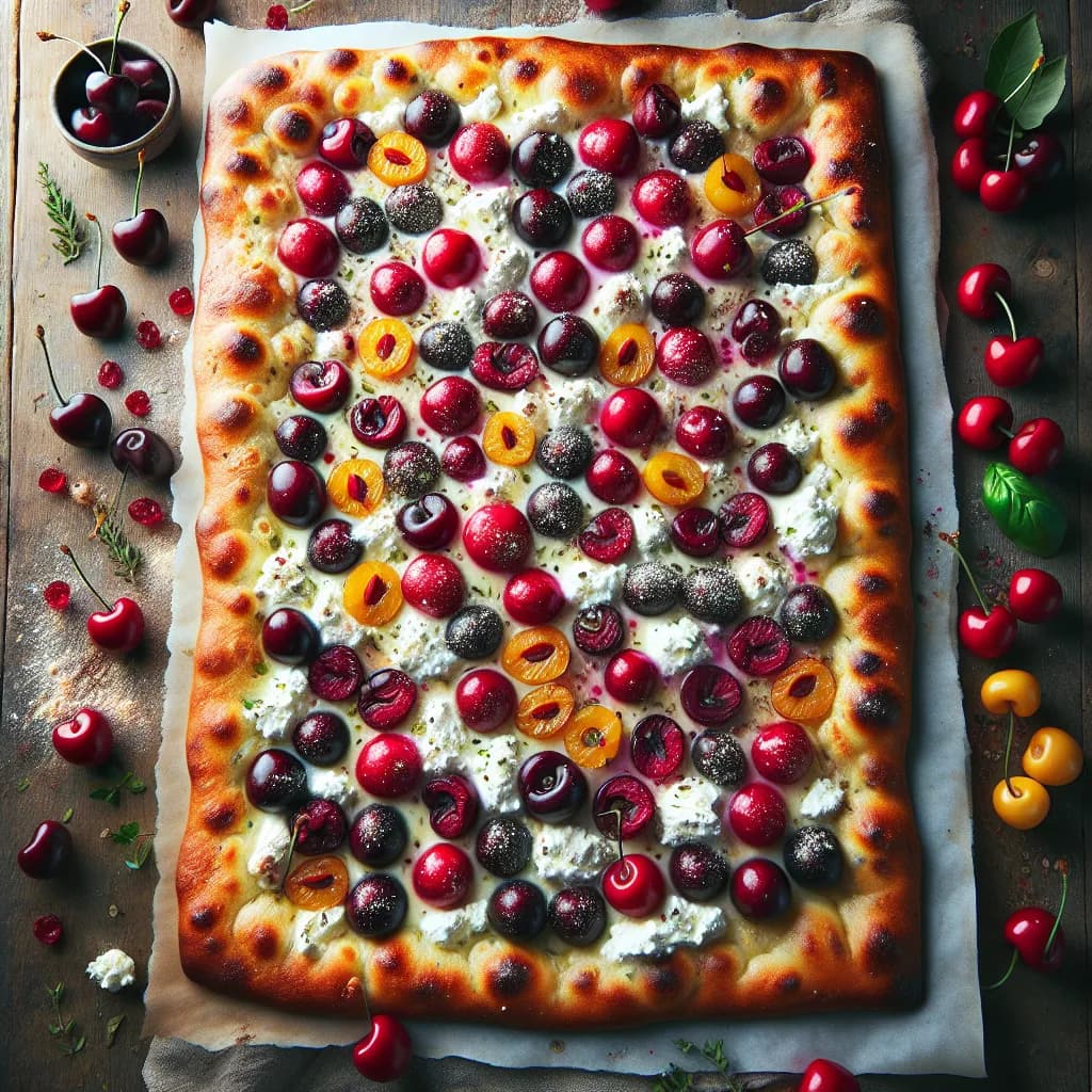 Cherry and Ricotta Flatbread