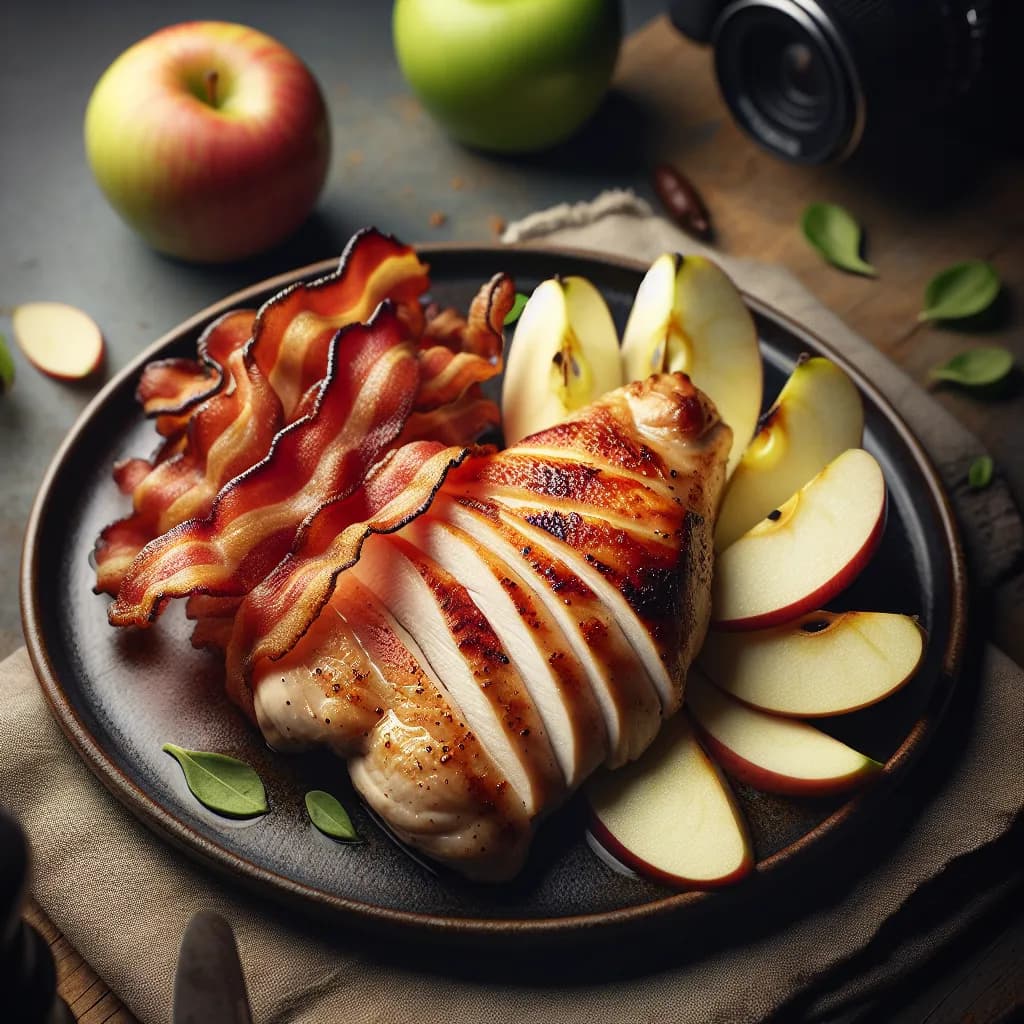Chicken Breast with Apple and Bacon
