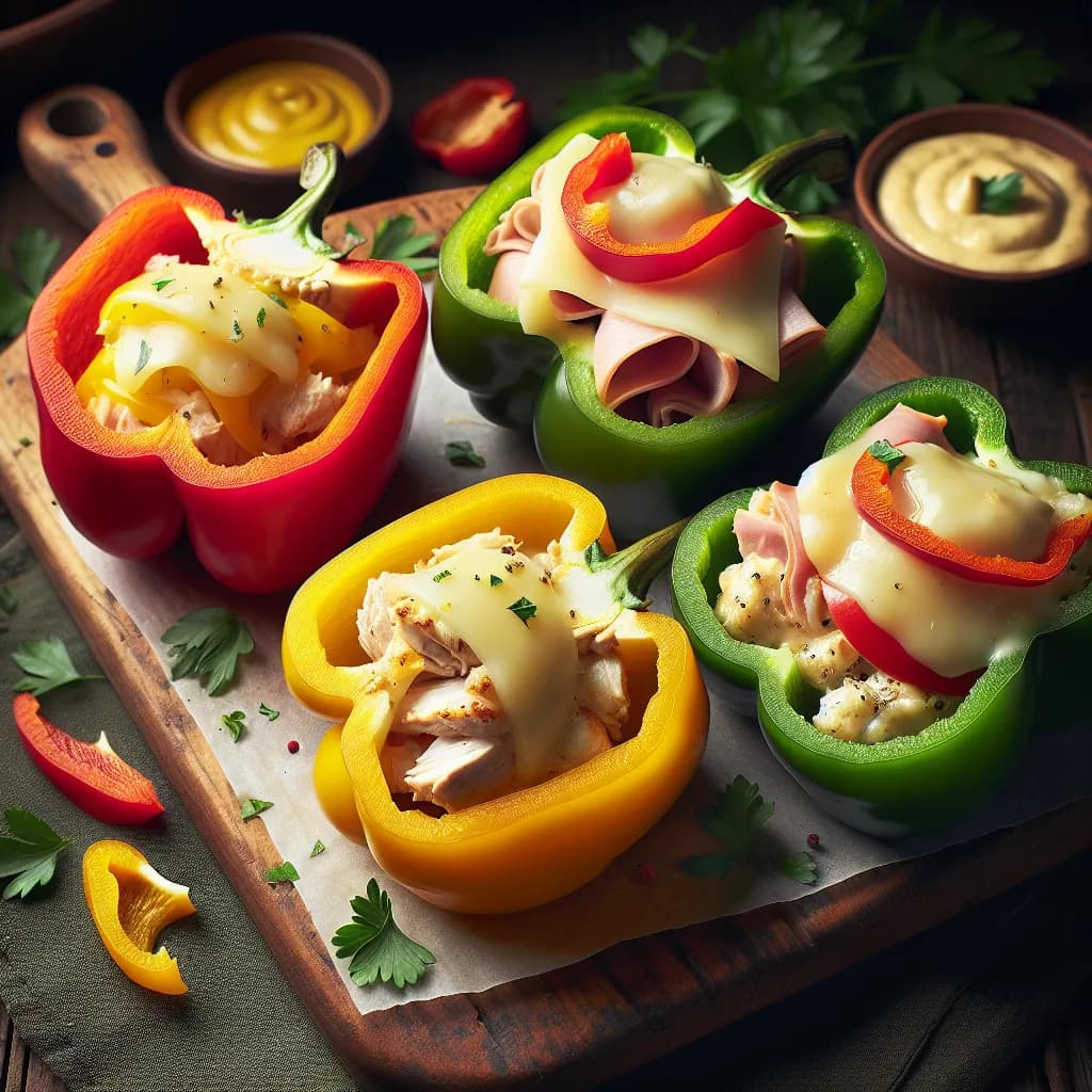 Chicken Cordon Bleu Stuffed Peppers