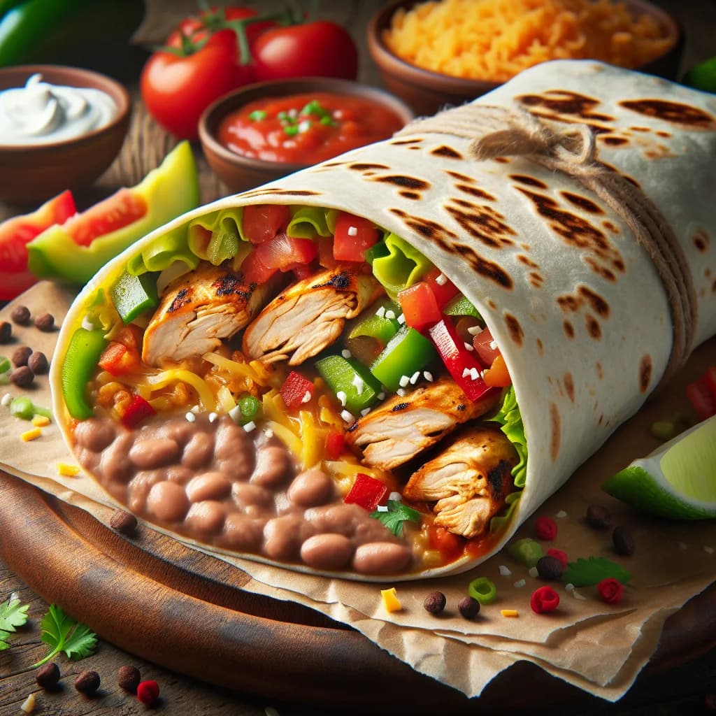 Chicken Fajita Taco Lita Supreme Burrito