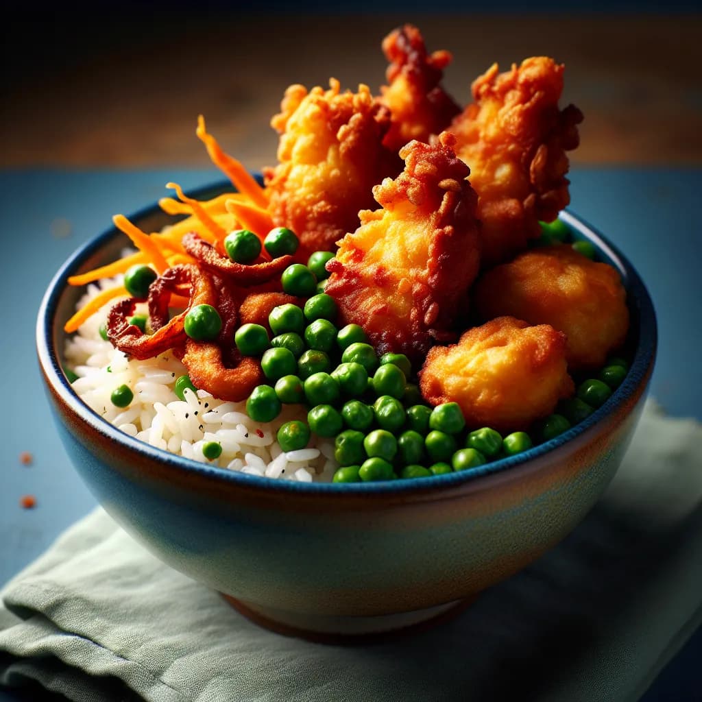 Chicken Pakora Rice Bowl