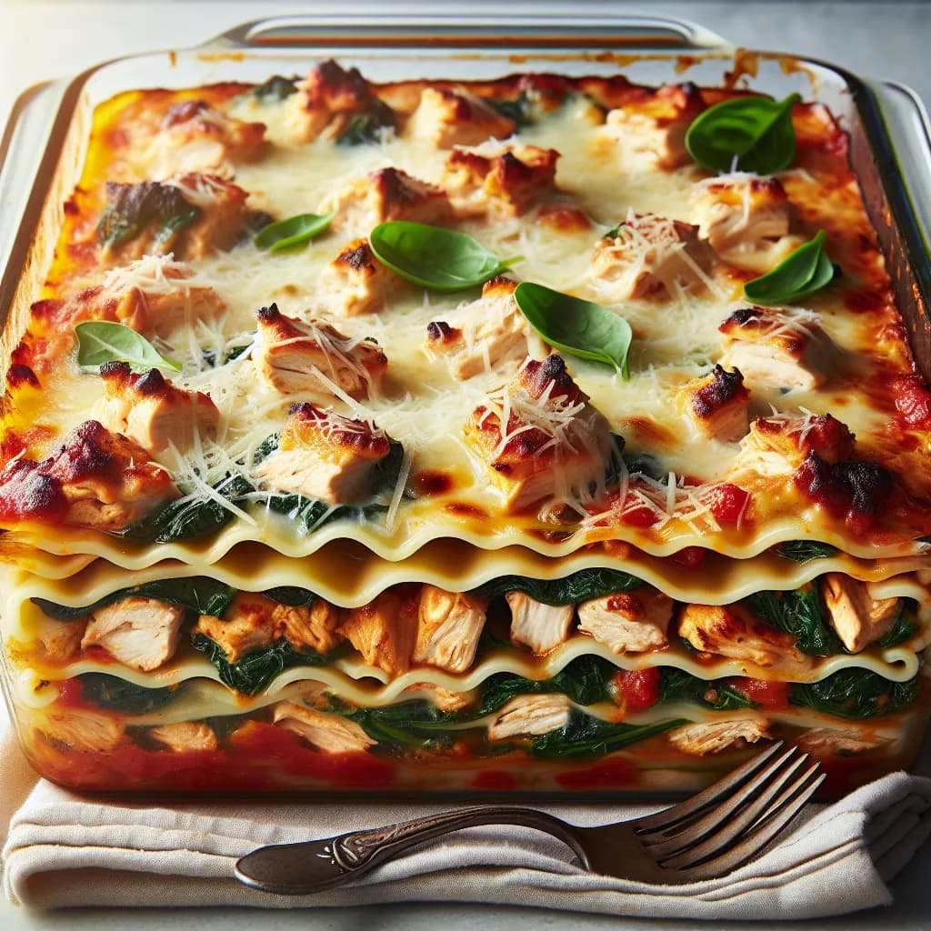 Chicken Parm Lasagna with Spinach