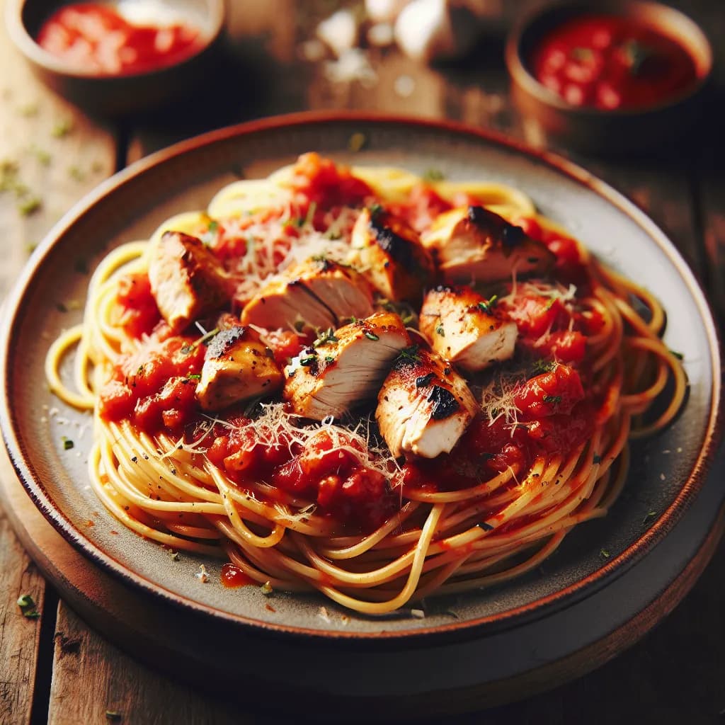 Chicken Pasta with Tomato Sauce