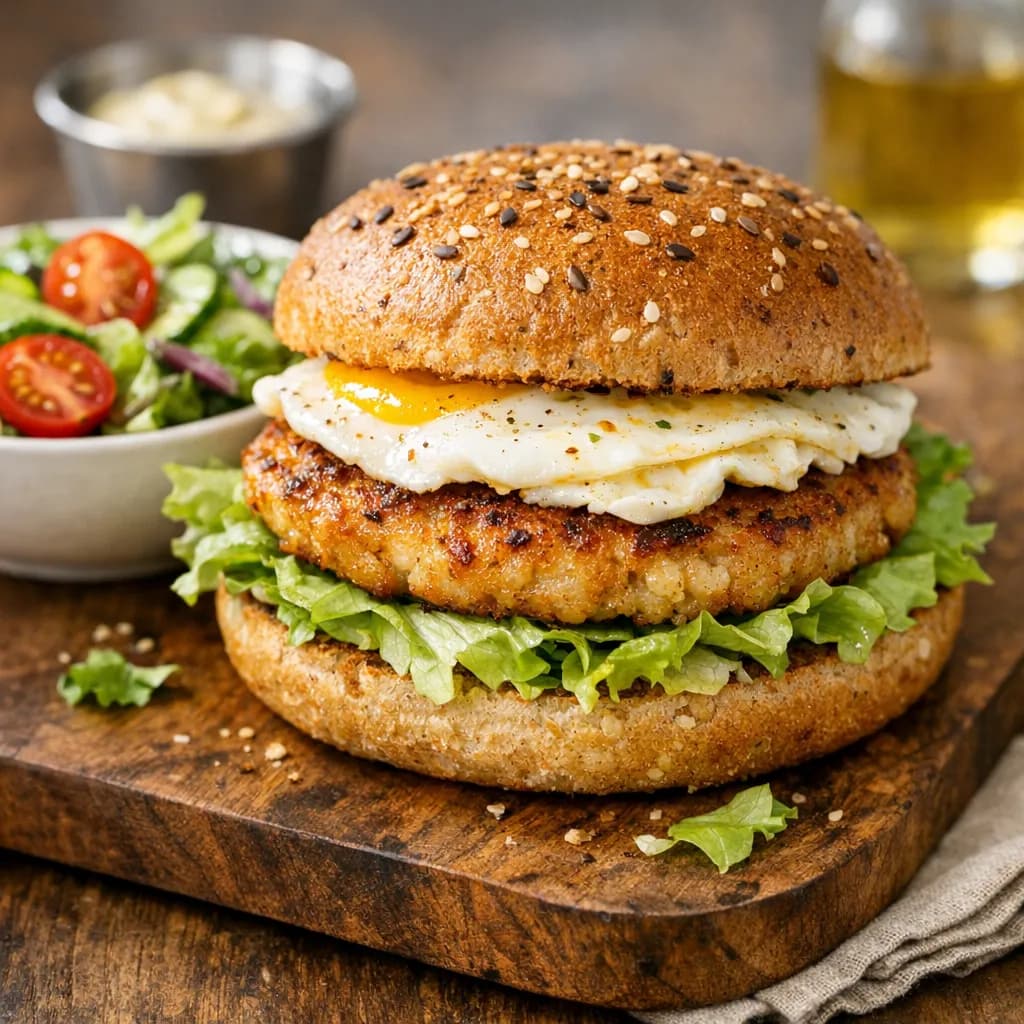 Chicken Patty Egg Sandwich