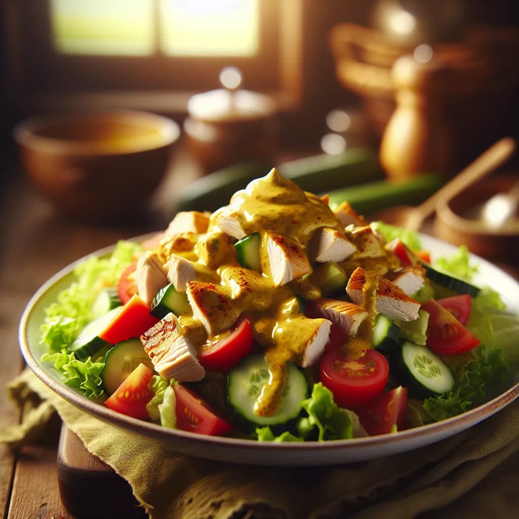 Chicken Salad with Curry Yogurt Dressing