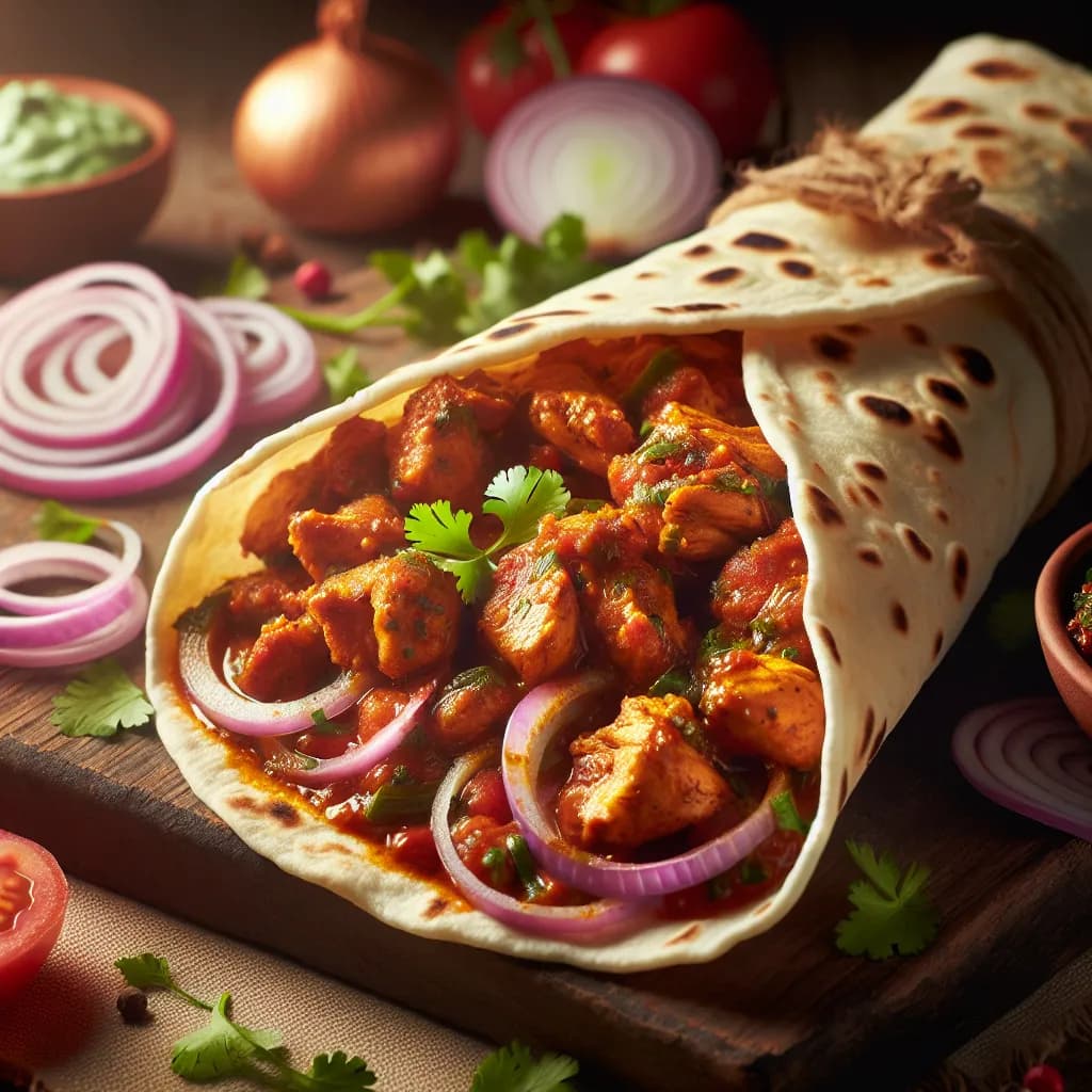 Chicken Vandouvan Wrap