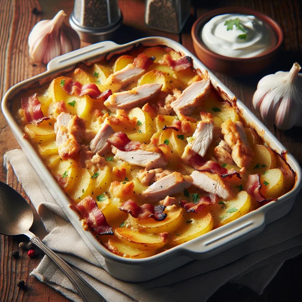 Chicken and Bacon Potato Bake