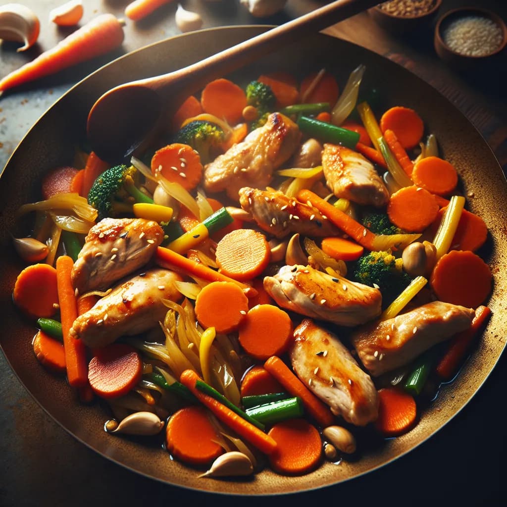 Chicken and Carrot Stir-fry
