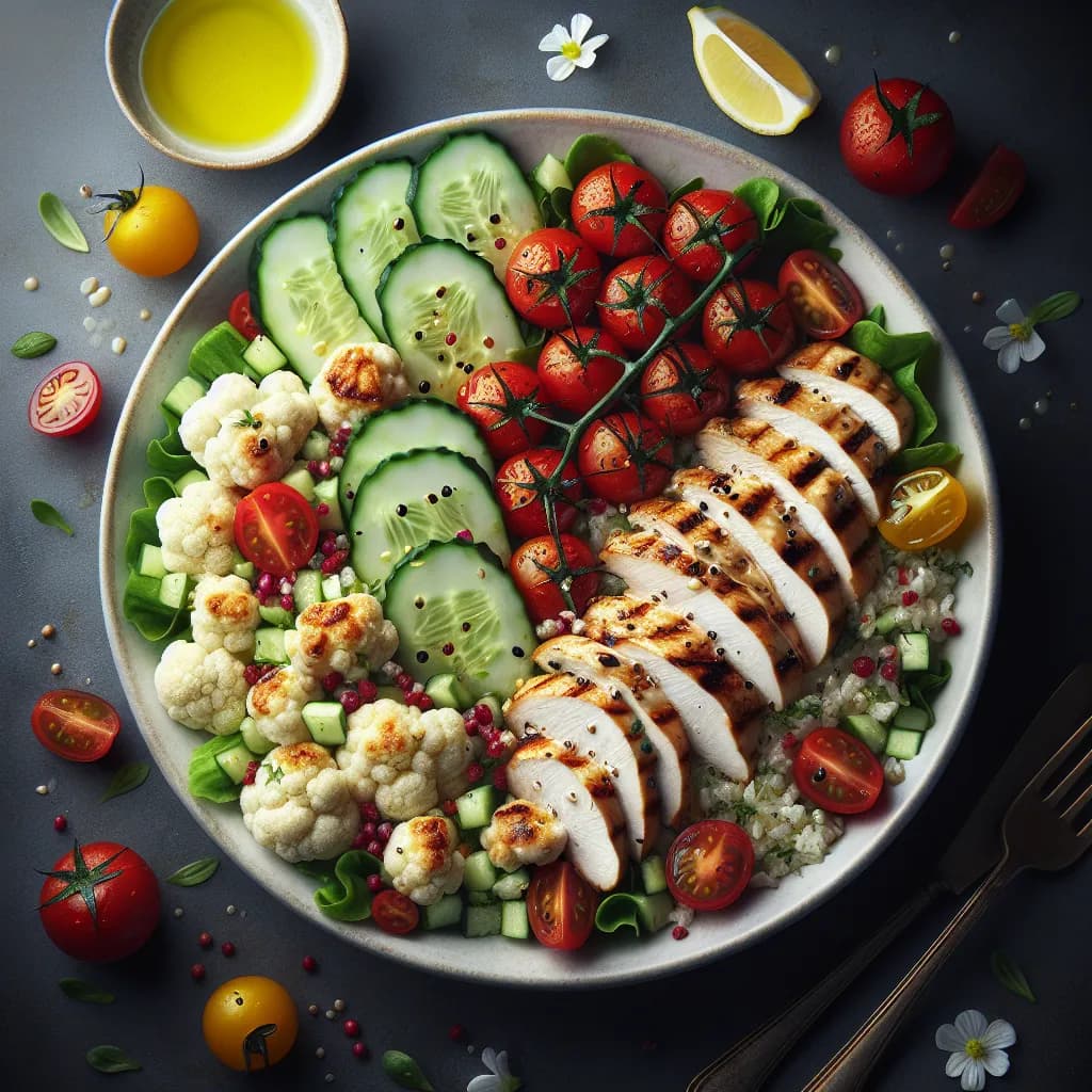 Chicken and Cauliflower Rice Salad