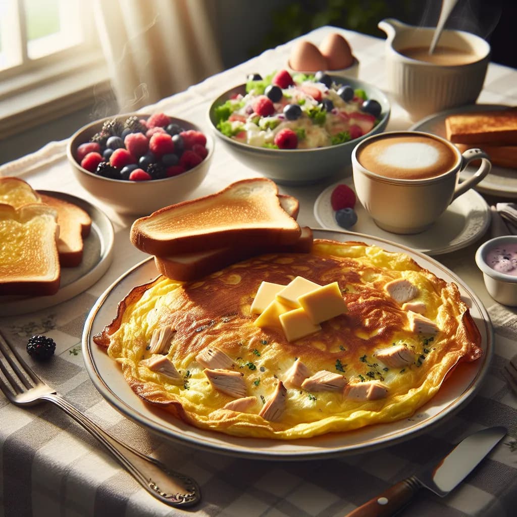 Chicken and Cheese Omelette