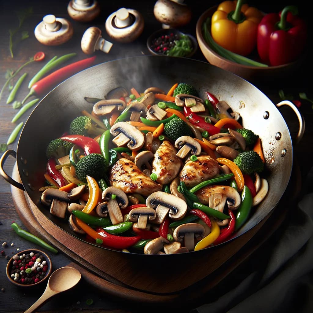 Chicken and Mushroom Stir-Fry