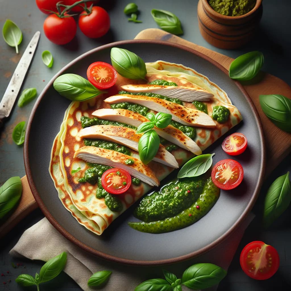 Chicken and Pesto Crepe