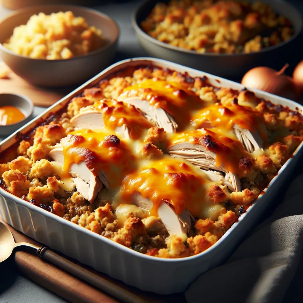 Chicken and Stuffing Casserole