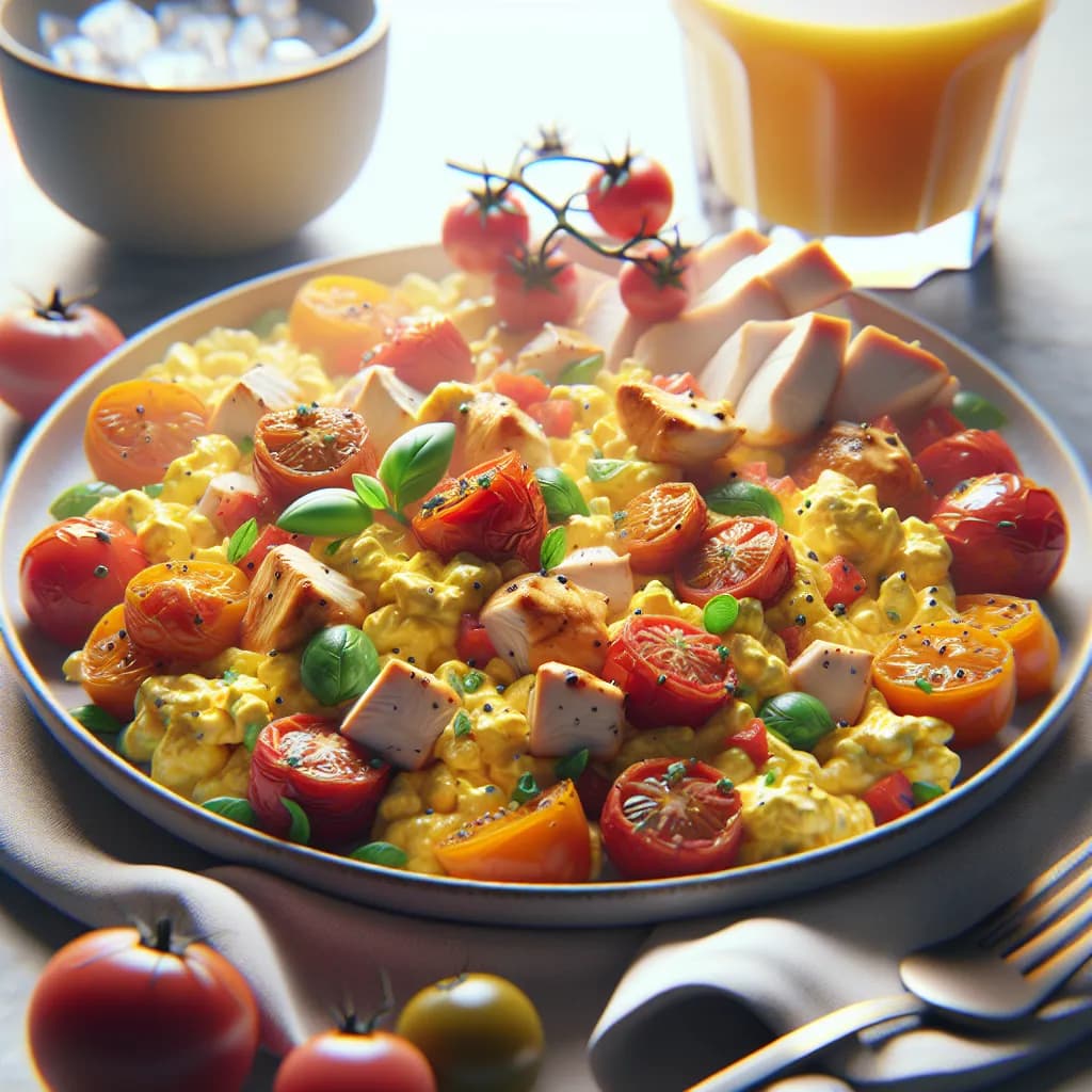 Chicken and Tomato Egg Scramble