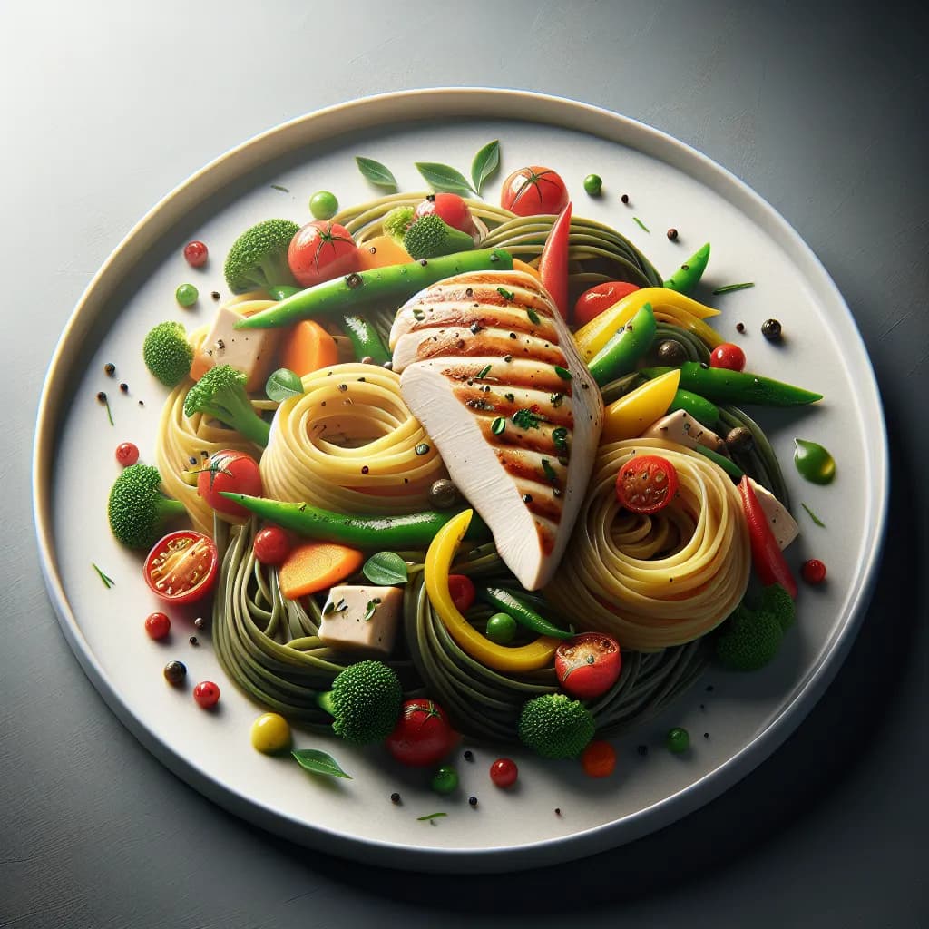 Chicken and Vegetable Linguine