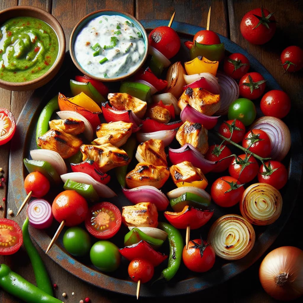 Chicken and Vegetable Skewers