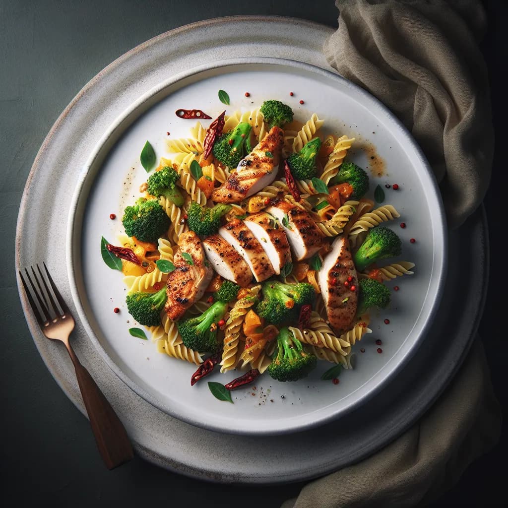 Chicken with Pasta and Broccoli